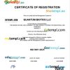 Morocco business registration certificate Word and PDF template