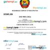 Mozambique company registration certificate Word and PDF template