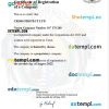 Nauru company registration certificate Word and PDF template