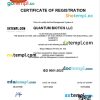 Nepal company registration certificate Word and PDF template