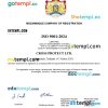 Netherlands business registration certificate Word and PDF template