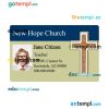 New hope church ID card PSD template, version 1