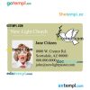 New light church ID card PSD template, version 2