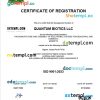 Nigeria business registration certificate Word and PDF template