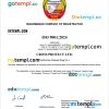 North Korea business registration certificate Word and PDF template
