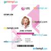 Obstetrician and gynecologist ID card PSD template