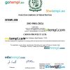 Pakistan business registration certificate Word and PDF template