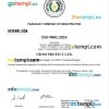 Paraguay business registration certificate Word and PDF template