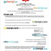 Peru business registration certificate Word and PDF template