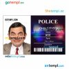 Police ID card PSD template, version 2