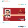 Public fire department ID card PSD template