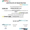 Saint Kitts and Nevis business registration certificate Word and PDF template