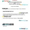 Samoa business registration certificate Word and PDF template