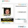 Security LLC ID card PSD template