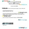Senegal business registration certificate Word and PDF template