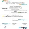 Seychelles business registration certificate Word and PDF template