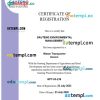 South Africa certificate of registration Word and PDF template