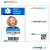 State medical center ID card PSD template