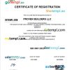 Sudan business registration certificate Word and PDF template