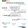 Tanzania business registration certificate Word and PDF template