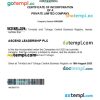 Trinidad and Tobago business registration certificate Word and PDF template