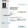 UK BMTrada certificate of company registration Word and PDF template