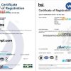 UK BSI certificate of registration Word and PDF template
