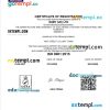 UK Noby Ltd certificate of business registration Word and PDF template