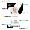 UK law company ID card PSD template