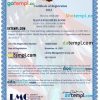 USA LMG certificate of registration, Word and PDF template, version 2