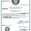 USA Nevada State certificate of business license Word and PDF template