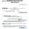 USA West Virginia certificate of company registration Word and PDF template
