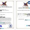 USA certificate of registration Word and PDF template