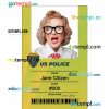 USA police department ID card PSD template, version 8