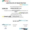 Uruguay business registration certificate Word and PDF template