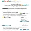 Vanuatu business registration certificate Word and PDF template