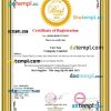 Vietnam certificate of registration Word and PDF template