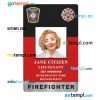 Williston Vermont fire-ems ID card PSD template