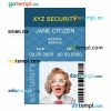 XYZ security ID card PSD template