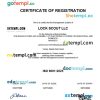 Yemen business registration certificate Word and PDF template