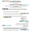 Zimbabwe business registration certificate Word and PDF template