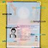 Chile passport PSD files, scan and photo look templates, 2 in 1