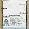 Colombia passport PSD files, editable scan and photo-realistic look sample (2018-present), 2 in 1