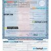 Delaware certificate of title of a vehicle (car title) template in PSD format, fully editable, front and back