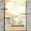 Ghana passport editable PSD files, scan and photo look templates, 2 in 1