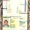 Guinea passport editable PSDs, scan and photo-realistic snapshot, 2 in 1