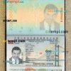 Hong Kong passport PSD files, editable scan and photo-realistic look sample, 2 in 1