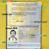 Ilia passport psd files, editable scan and snapshot sample, 2 in 1