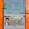 Ireland passport editable PSD files, scan and photo look templates, 2 in 1
