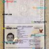 Latvia passport PSD files, editable scan and photo-realistic look sample (2007 - 2015), 2 in 1